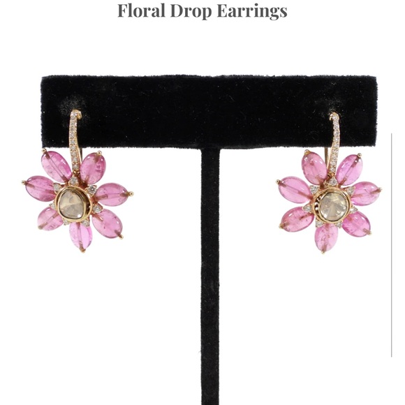 Pristine Condition Amrapali Jaipur Diamond & Ruby Earrings - Picture 8 of 10